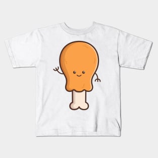 Fried Chicken Kawaii Nyum Nyum Kids T-Shirt